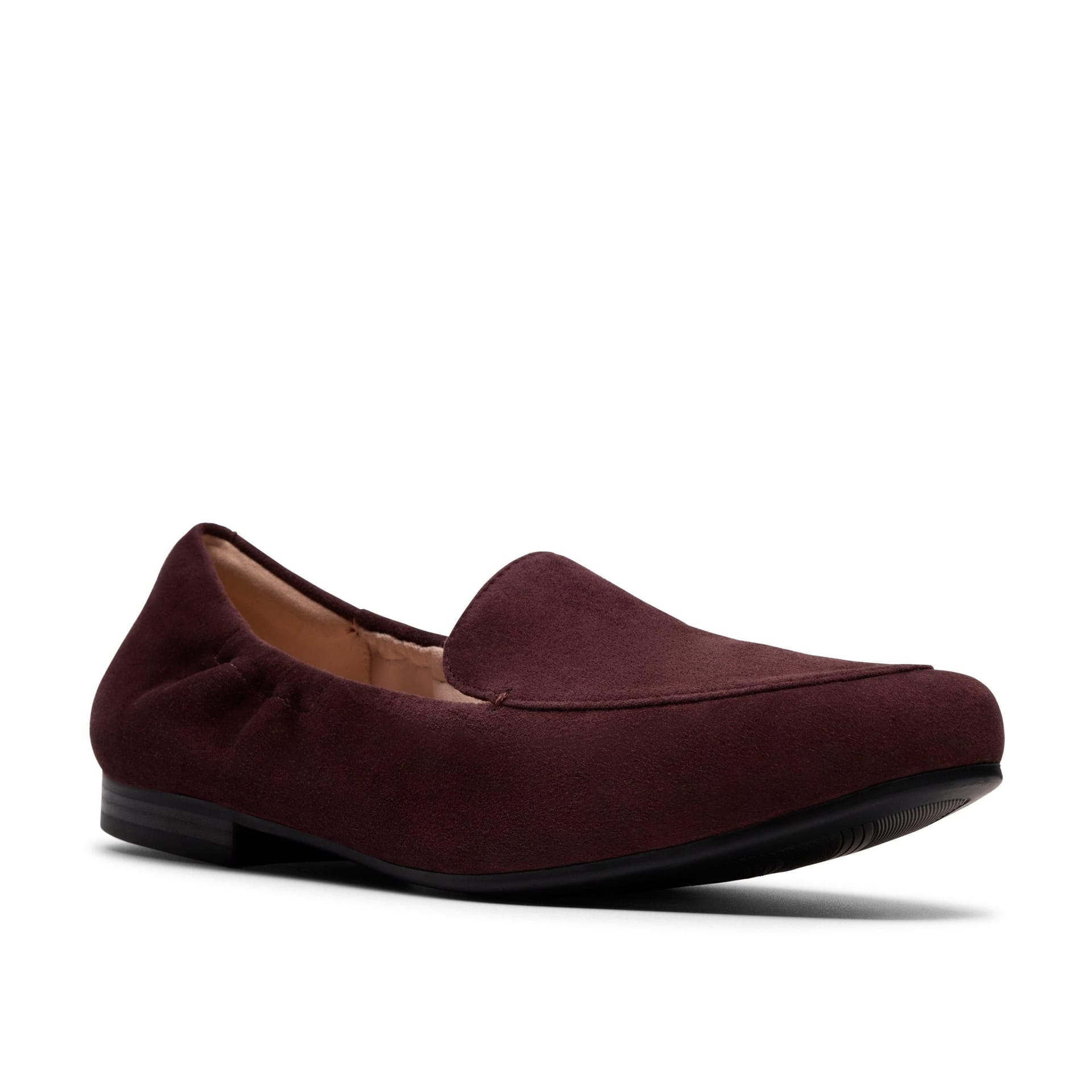 Clarks Clarks Women's Tamna Pure Brown Suede Loafers, Slip Ons in Burgundy - 4