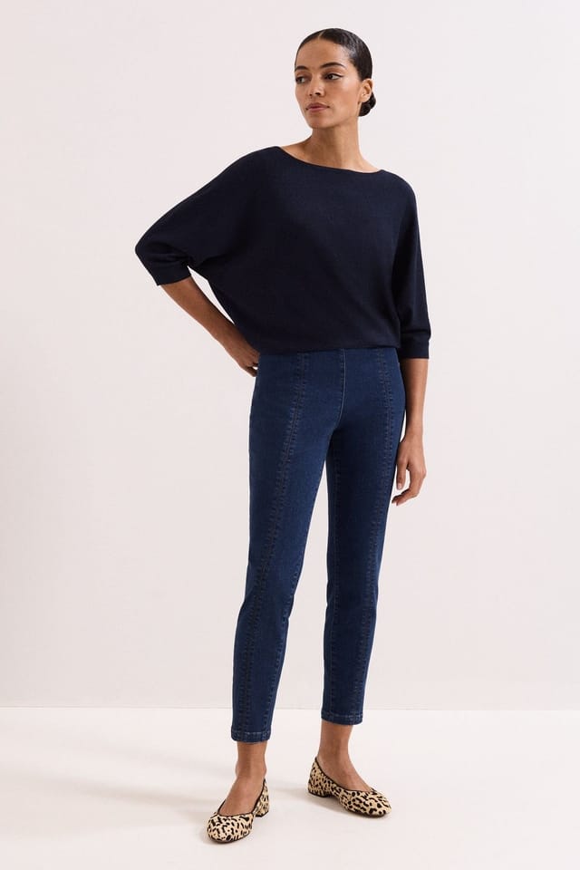 Phase Eight Phase Eight Women's Immie Denim Trousers in Dark Indigo - 3