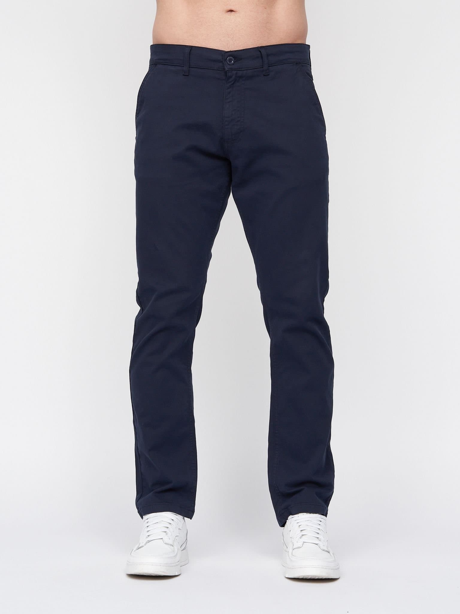 Duck&Cover Duck&Cover Moretor Men's Slim-Fit Lightweight Stretch Canvas Chinos with Secure Penny Pocket in Navy