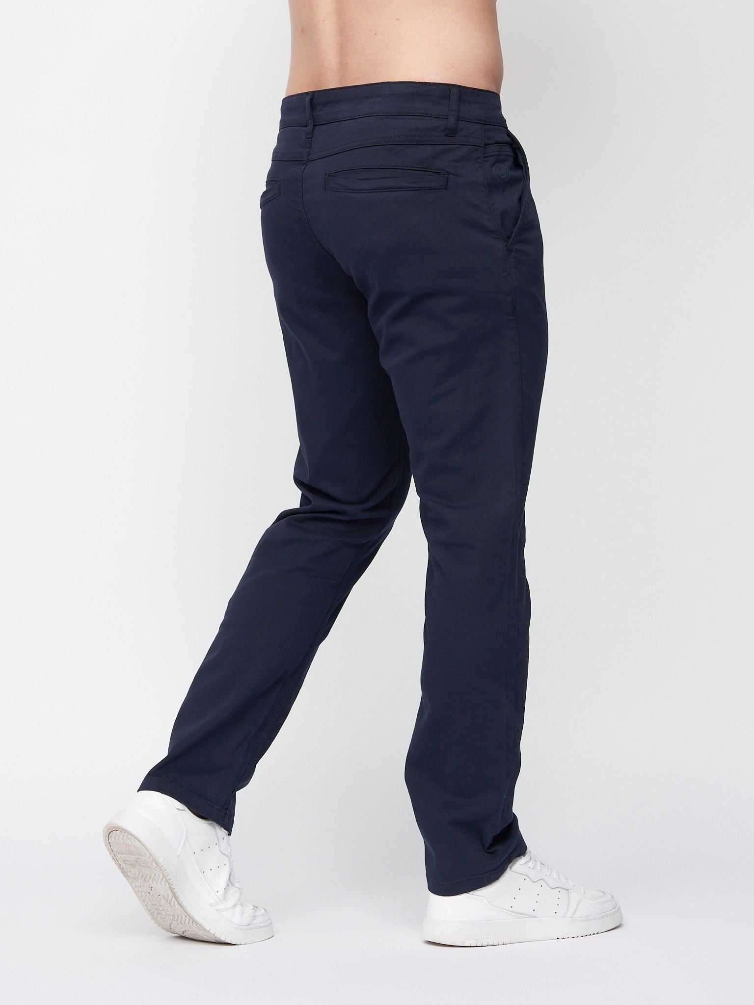 Duck&Cover Duck&Cover Moretor Men's Slim-Fit Lightweight Stretch Canvas Chinos with Secure Penny Pocket in Navy - 4