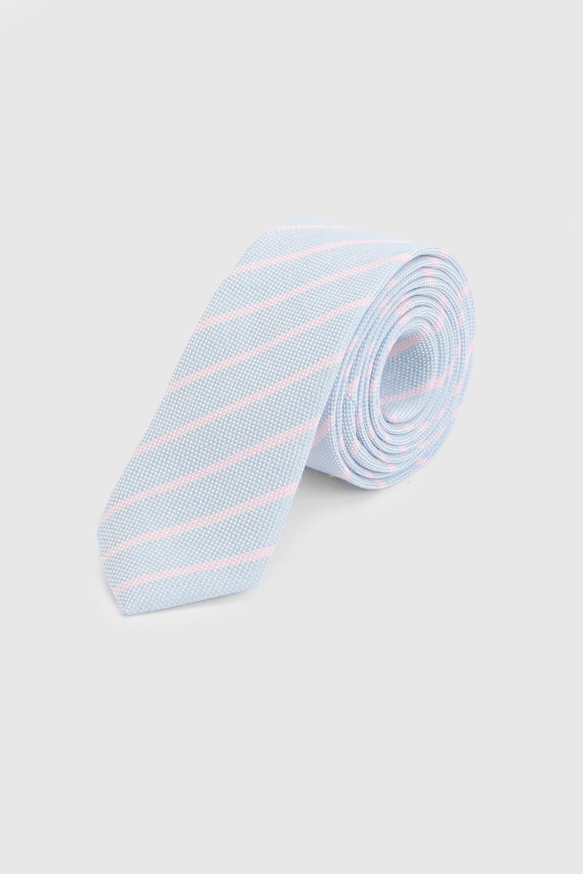 Burton Burton Men's Dusty Blue Multi Stripe Tie