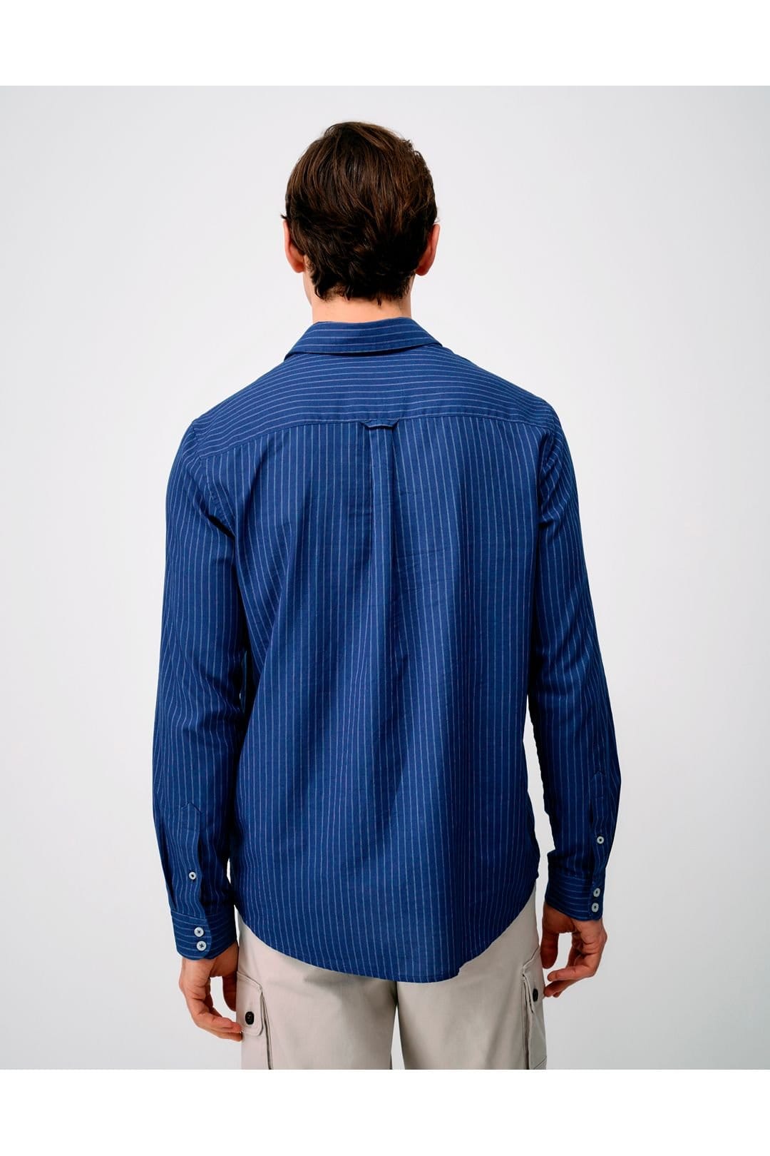Debenhams Debenhams Men's Newport Stripe Shirt Broadcloth Indigo - 4