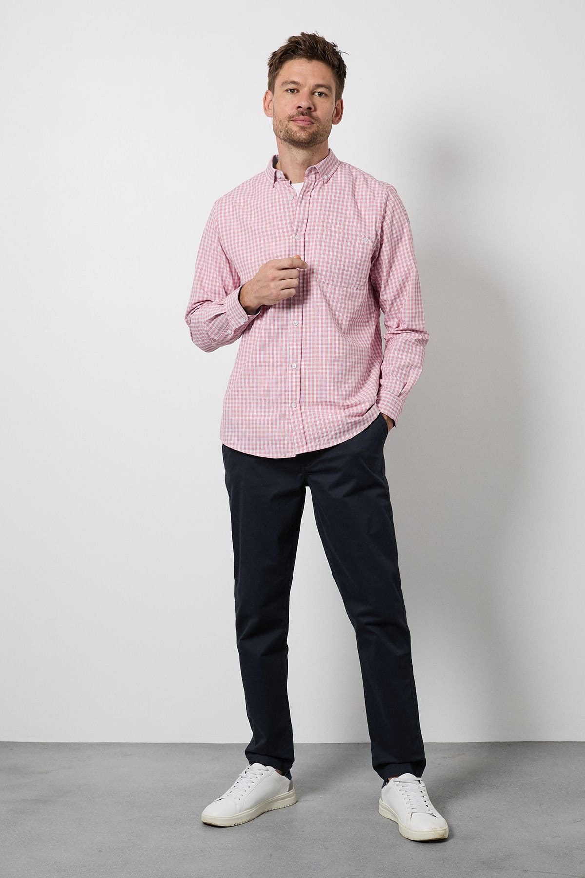 Maine Maine Men's Red Check Long Sleeve Shirt - 4