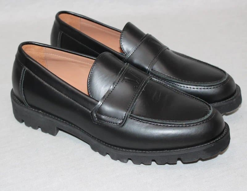 Mallet London Mallet London Loafers Womens UK 8 EU 41 Black Leather Chunky Sole Made In UK