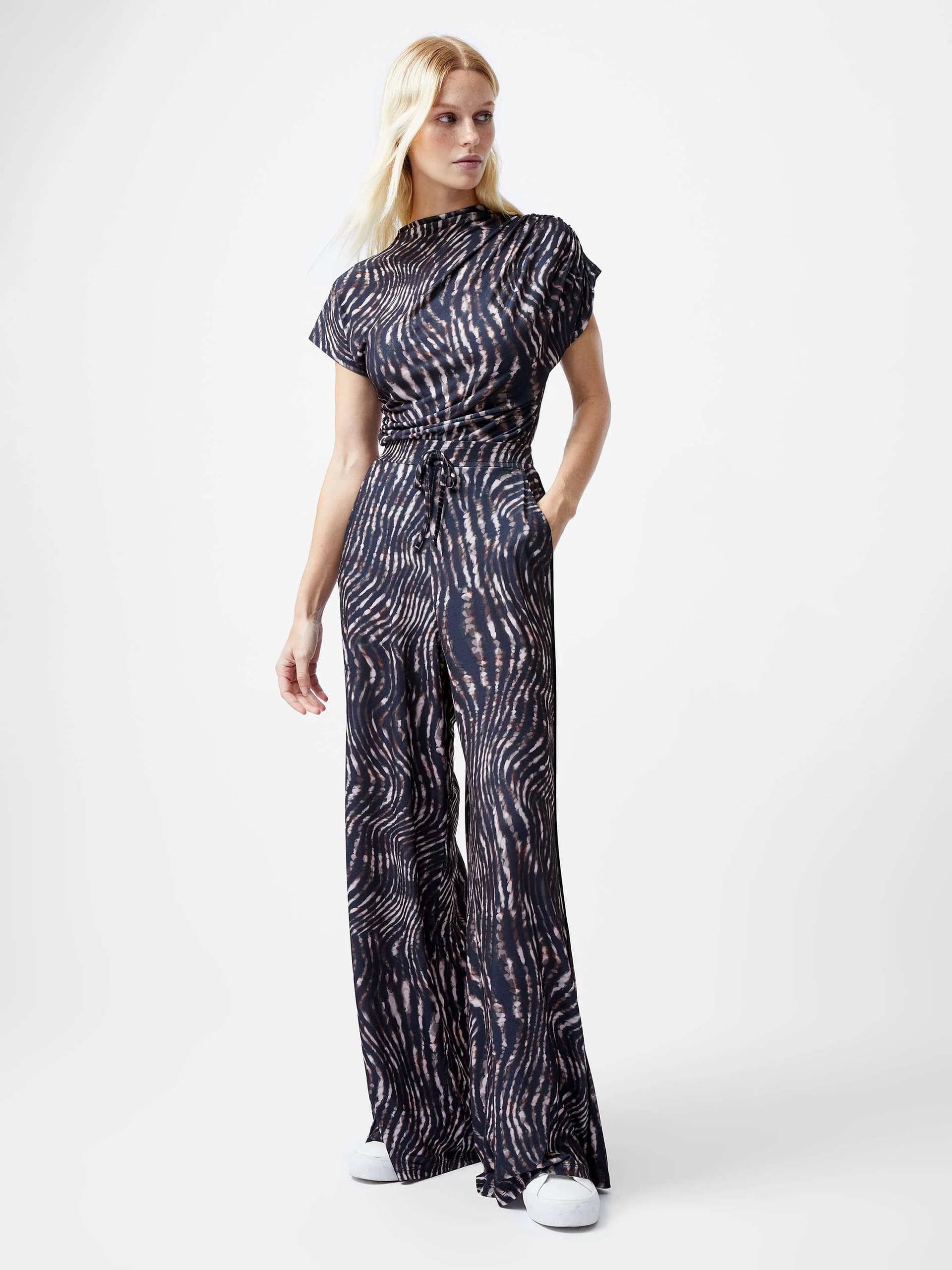French Connection Zina Portia Trouser Brown Multi