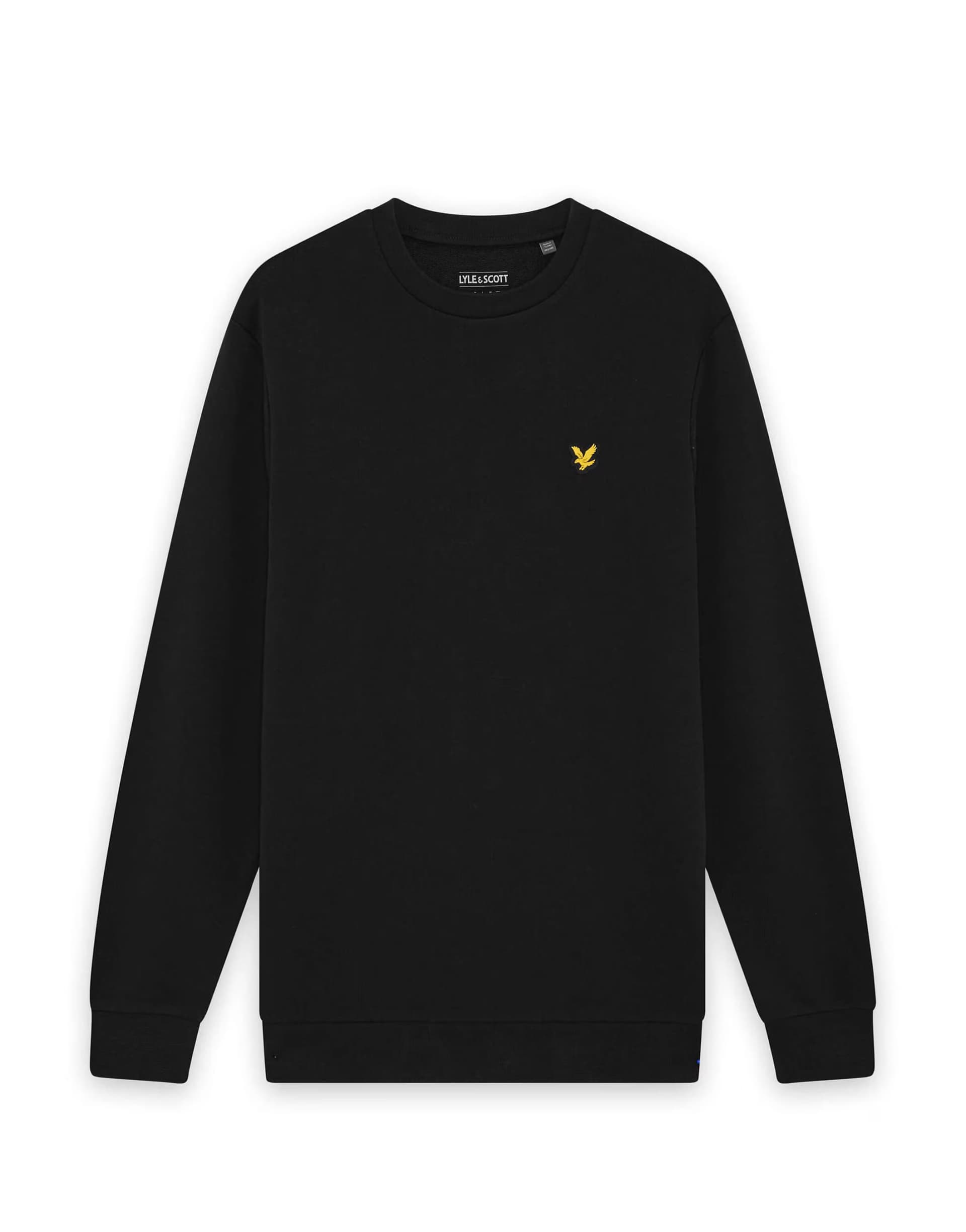 ASOS Lyle & Scott Mid layers sports loopback crew neck in z865 jet black