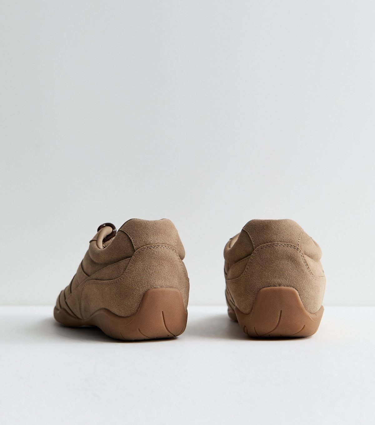 New Look Women's Camel Faux Suede Double Lace Trainers Vegan New Look - 4