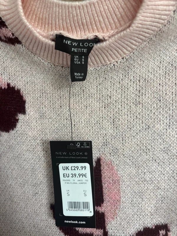 New Look Floral jumper size small