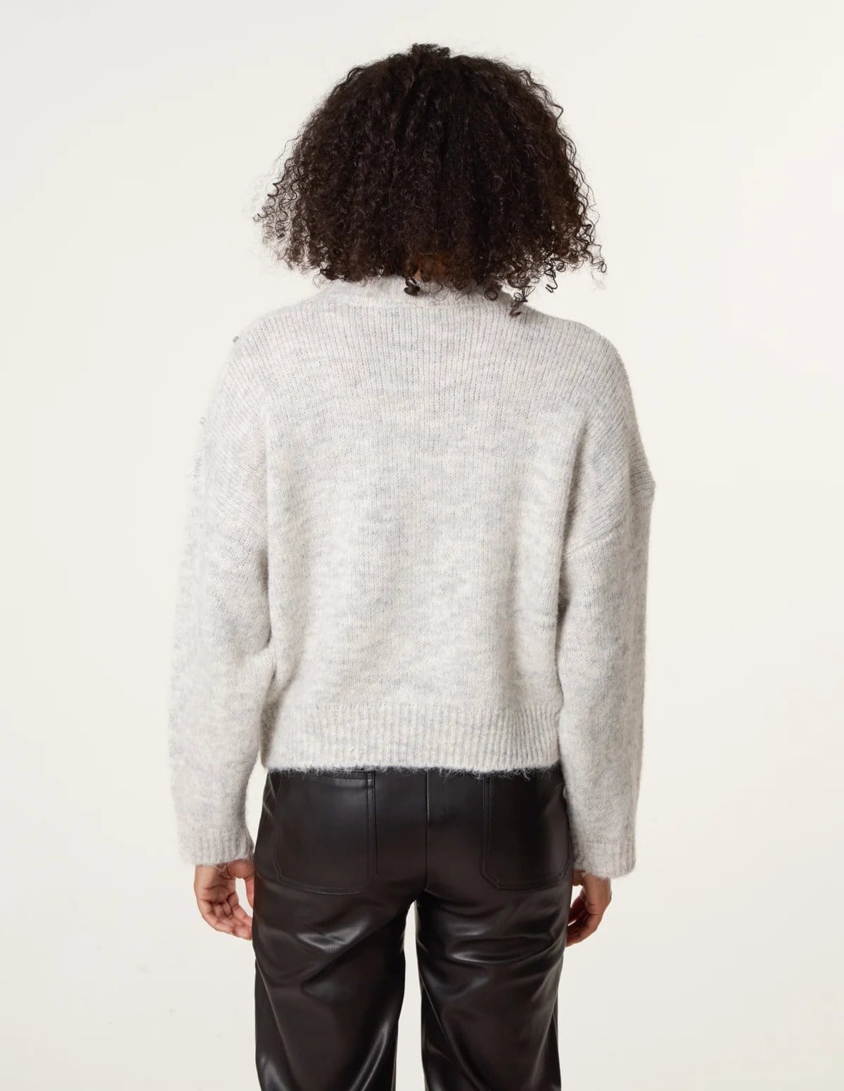 Blue Vanilla Diamante Round Neck Jumper - 4