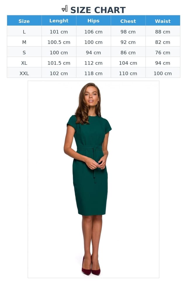 Love Lace Love Lace Women's Minimalist Double Belt Bodycon Dress in Green - 3