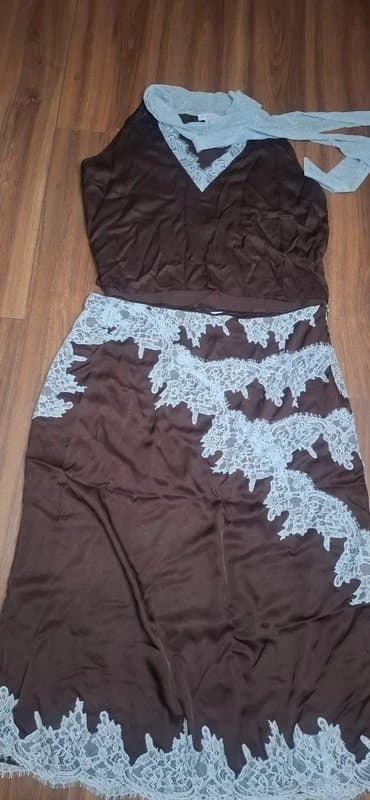 Never Fully Dressed Never fully dressed brown coord with blue lace details