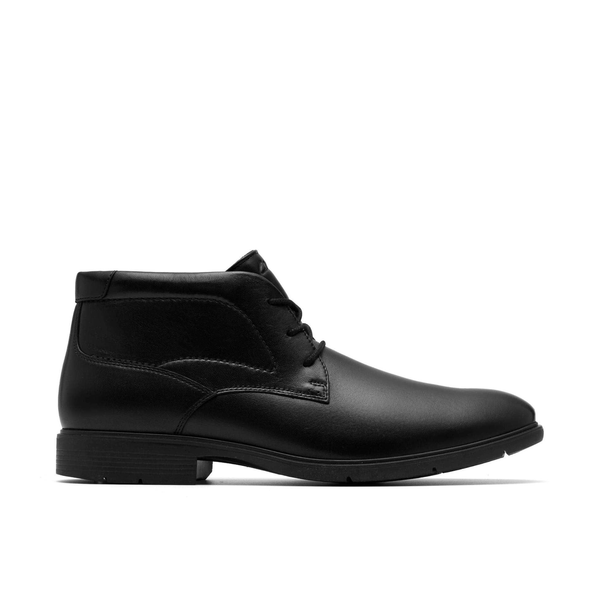 Clarks Clarks Men's Eldredge Mid Black Leather Ankle Boots - 4