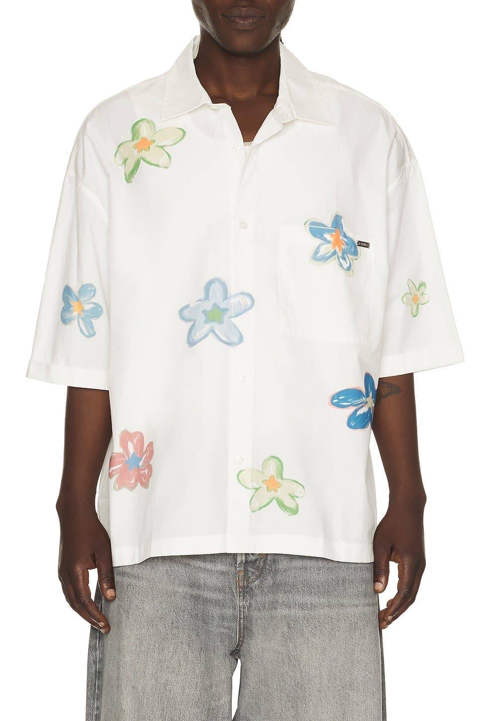revolve Super Bloom Cropped Short Sleeve Shirt