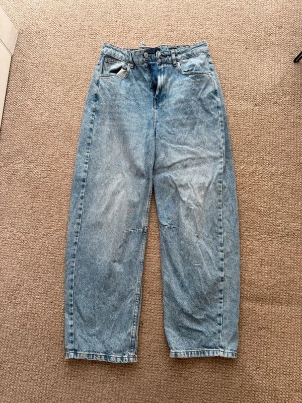 ASOS Design Blue Barrel Leg Jeans