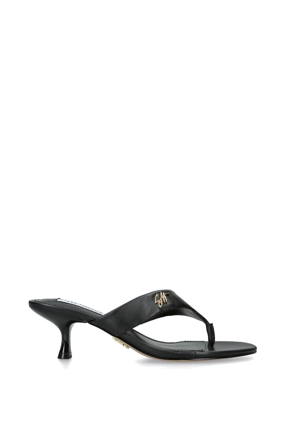 Steve Madden STEVE MADDEN Women's 'Soundview Black' Leather Sandals in Black