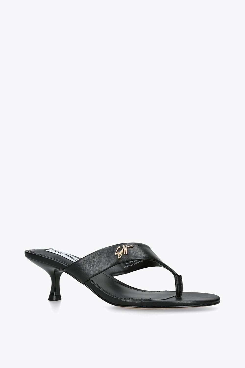 Steve Madden STEVE MADDEN Women's 'Soundview Black' Leather Sandals in Black - 4