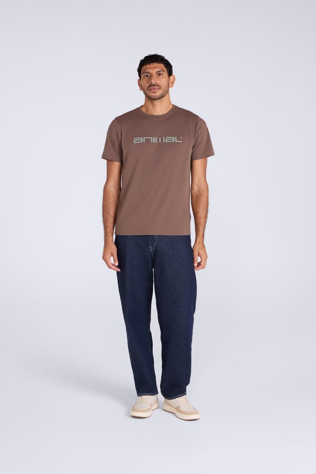 Animal Animal Men's 'Classico' Lightweight Breathable Soft Short Sleeve Cotton T-Shirt in Brown - 2