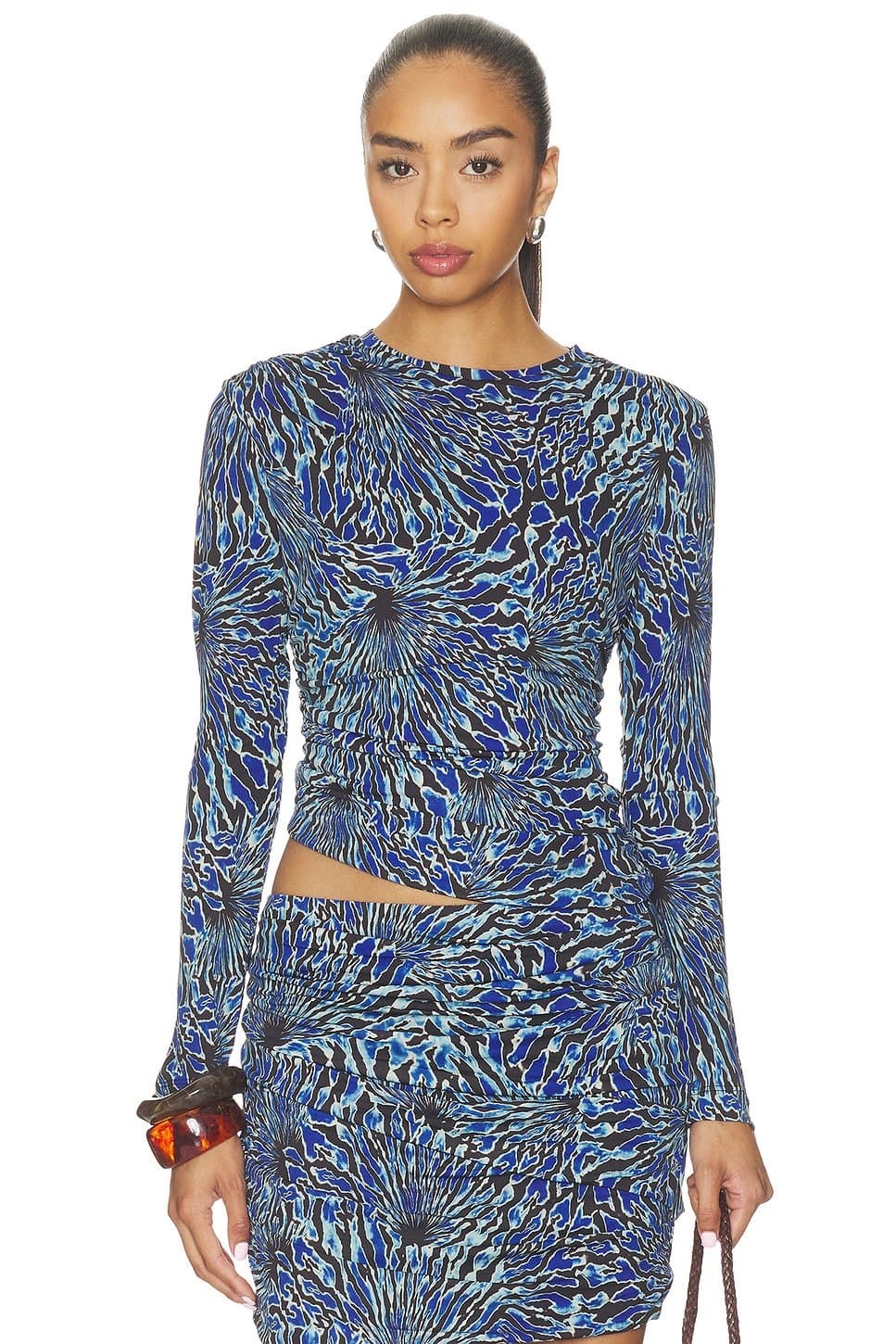revolve Nova Ruched Jersey Top