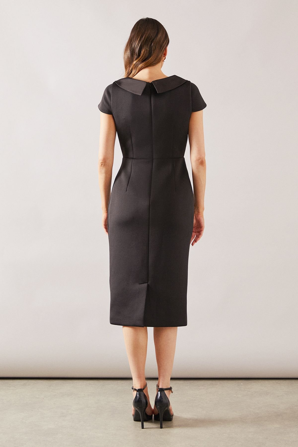 Wallis Wallis Women's Occasion Scuba Corsage Midi Dress in Black - 4