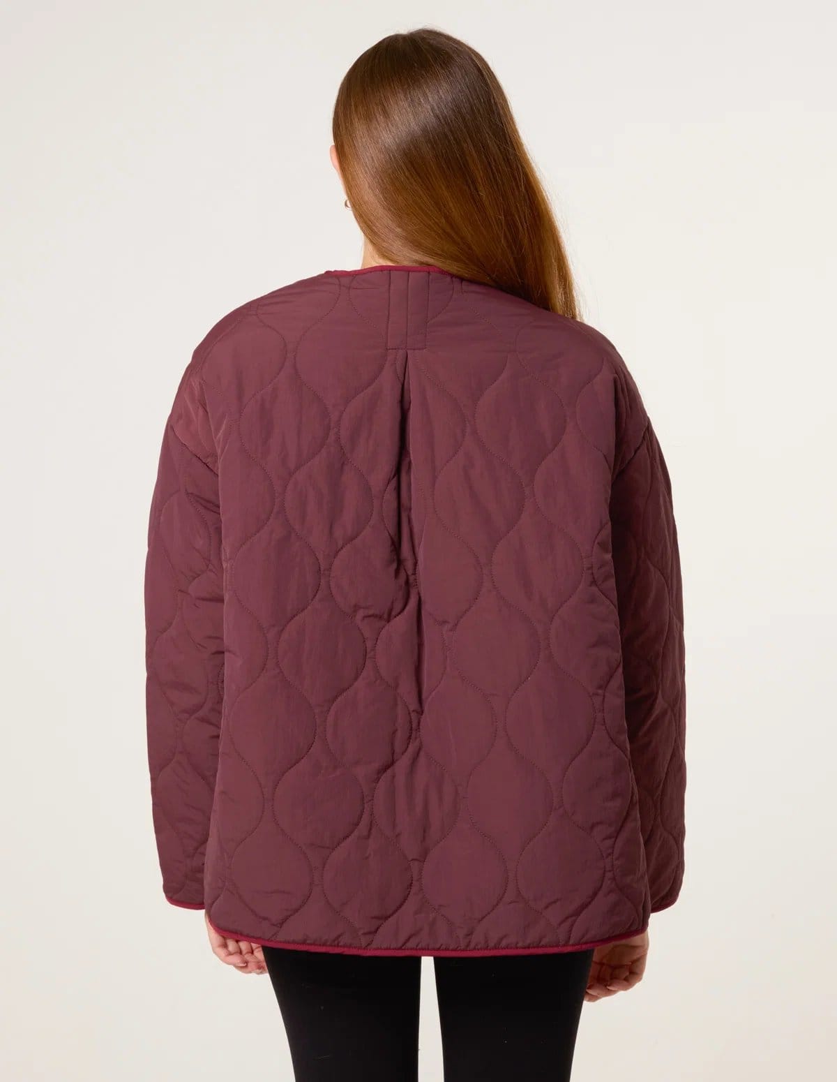 Blue Vanilla Button Front Quilted Jacket - 4