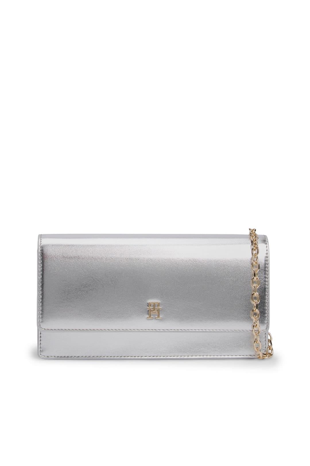 Tommy Hilfiger Tommy Hilfiger Women's Th Icon Wallet On Chain Silver