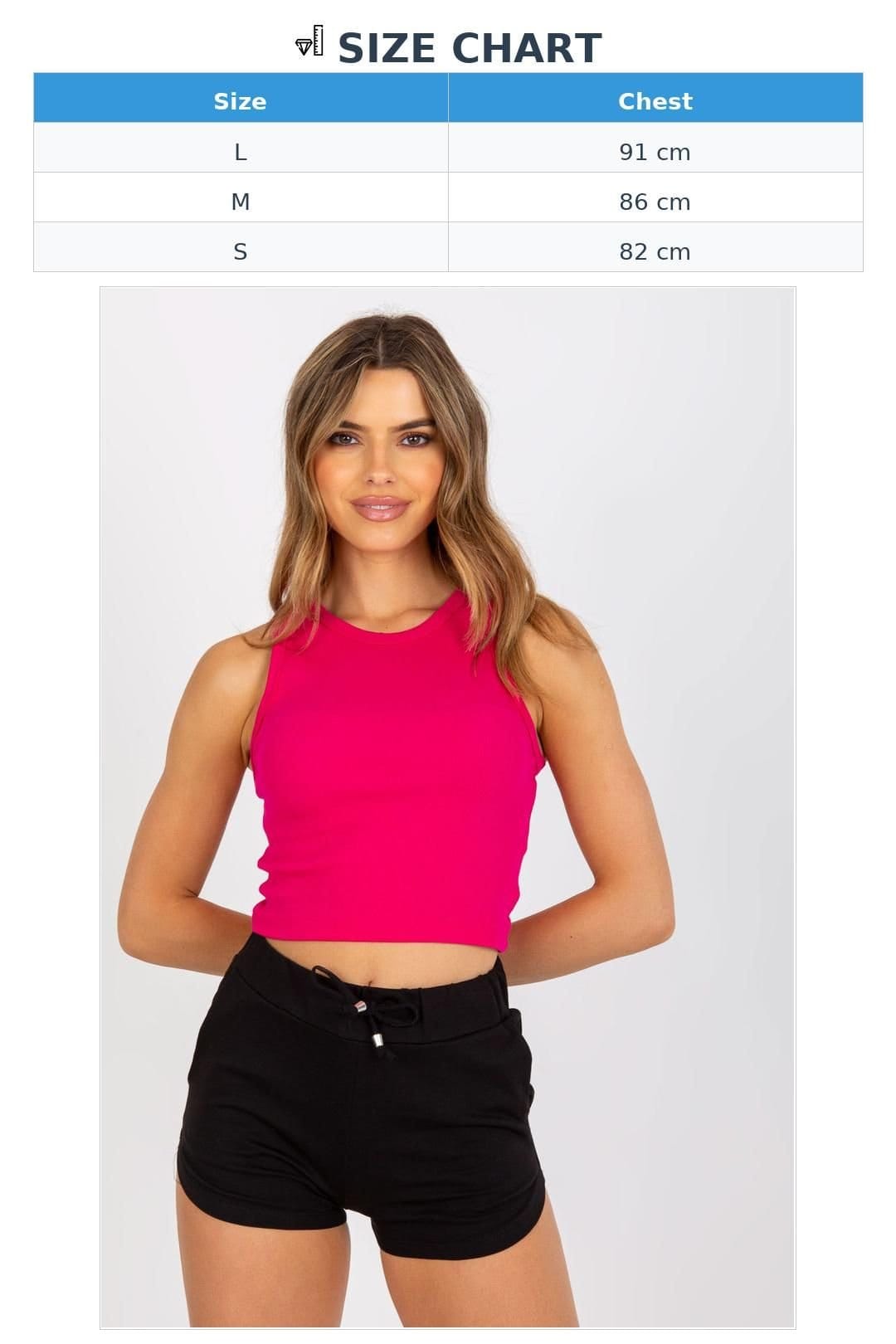 Love Lace Love Lace Women's Classic Ribbed Top Round Neck T-Shirt in Fuchsia - 4