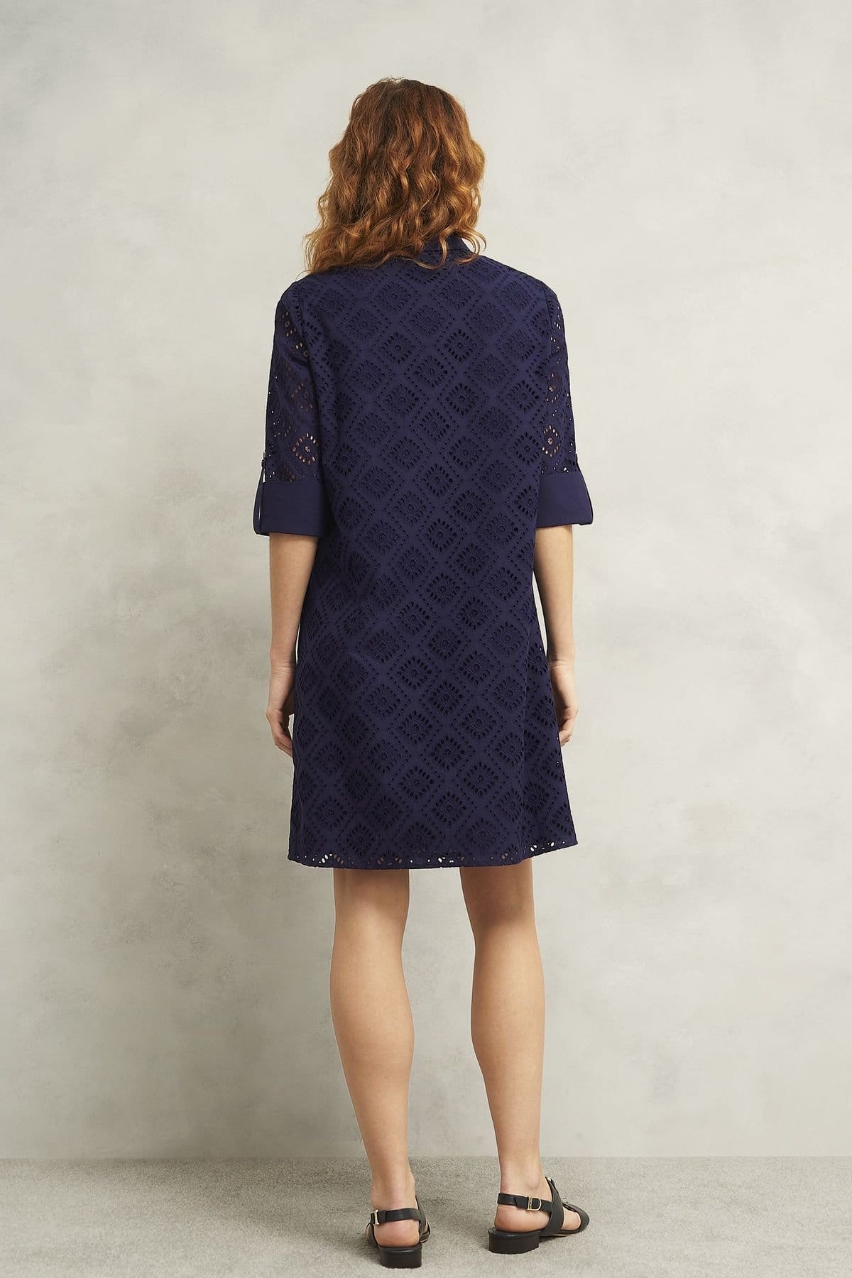 Hobbs London Hobbs London Women's Marcia Embroidery Detail Dress in Dark Navy - 4