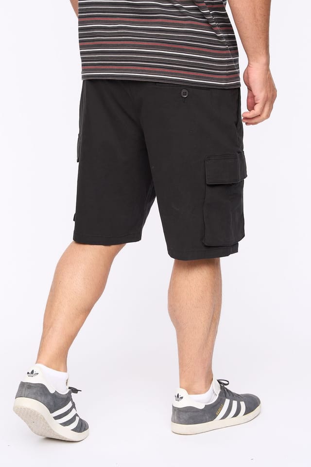 Bewley&Ritch Bewley&Ritch Men's Seaford Cotton Stretch Regular Fit Multi-Pocket Cargo Shorts in Black - 3