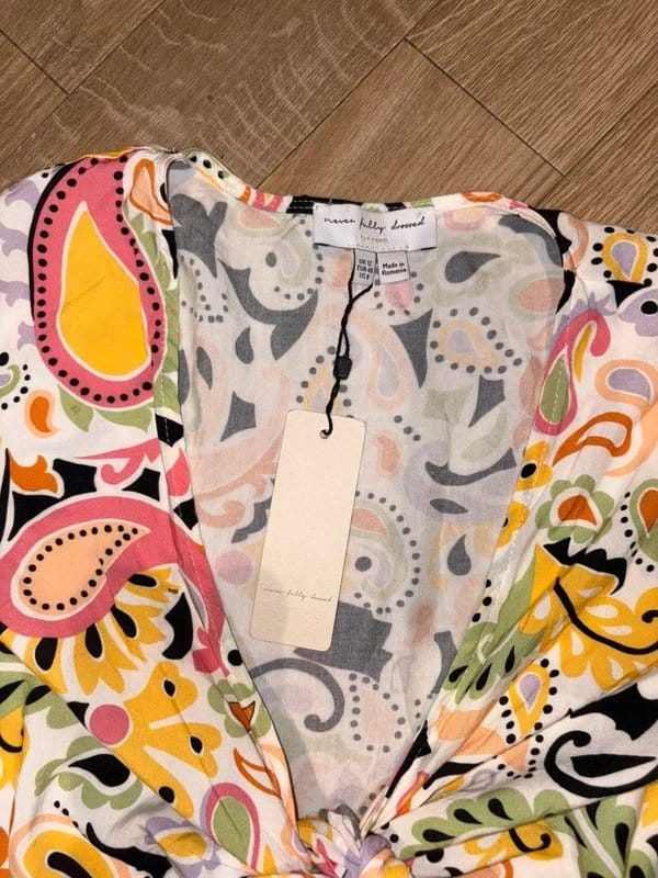 Never Fully Dressed Multi-Coloured Tie-Up Playsuit, Size 12