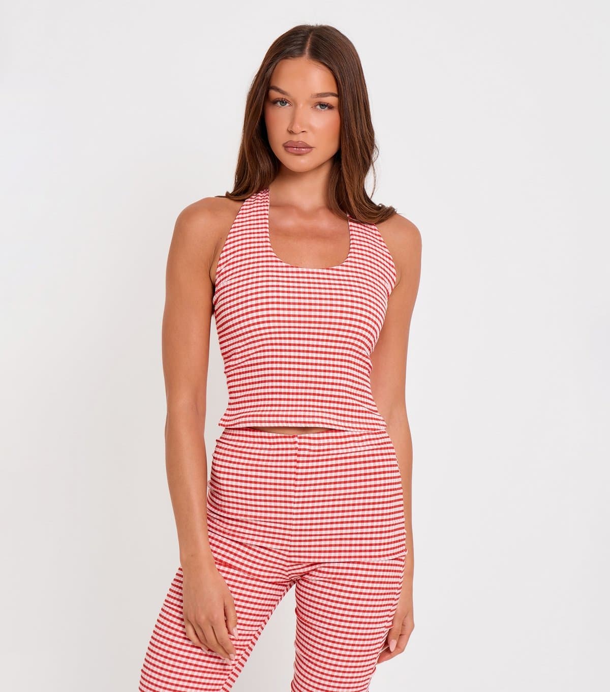 Public Desire Women's Gingham Halter Neck Crop Top Public Desire New Look