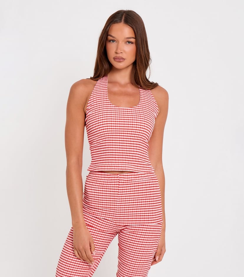 Public Desire Women's Gingham Halter Neck Crop Top Public Desire New Look - 1