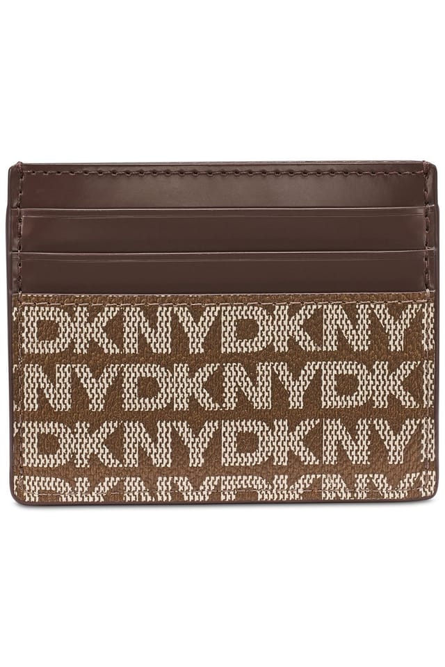 DKNY DKNY Women's Avril Cardcase Chino Logo in Brown - 3