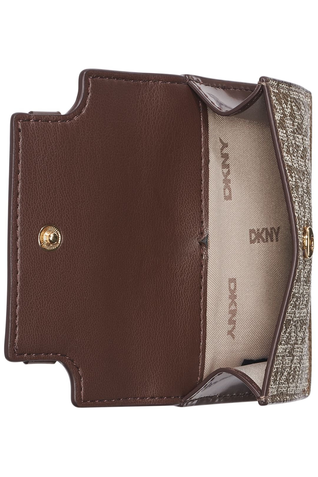DKNY DKNY Women's Avril Cardcase Chino Logo in Brown - 4