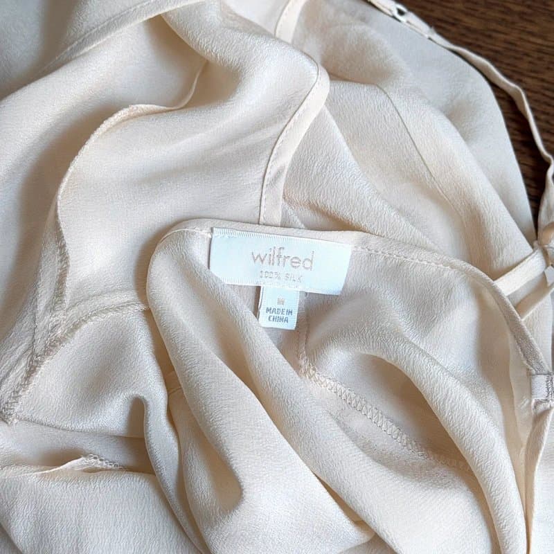 Aritzia Womens Aritzia Silk Beige Cami Top - size M