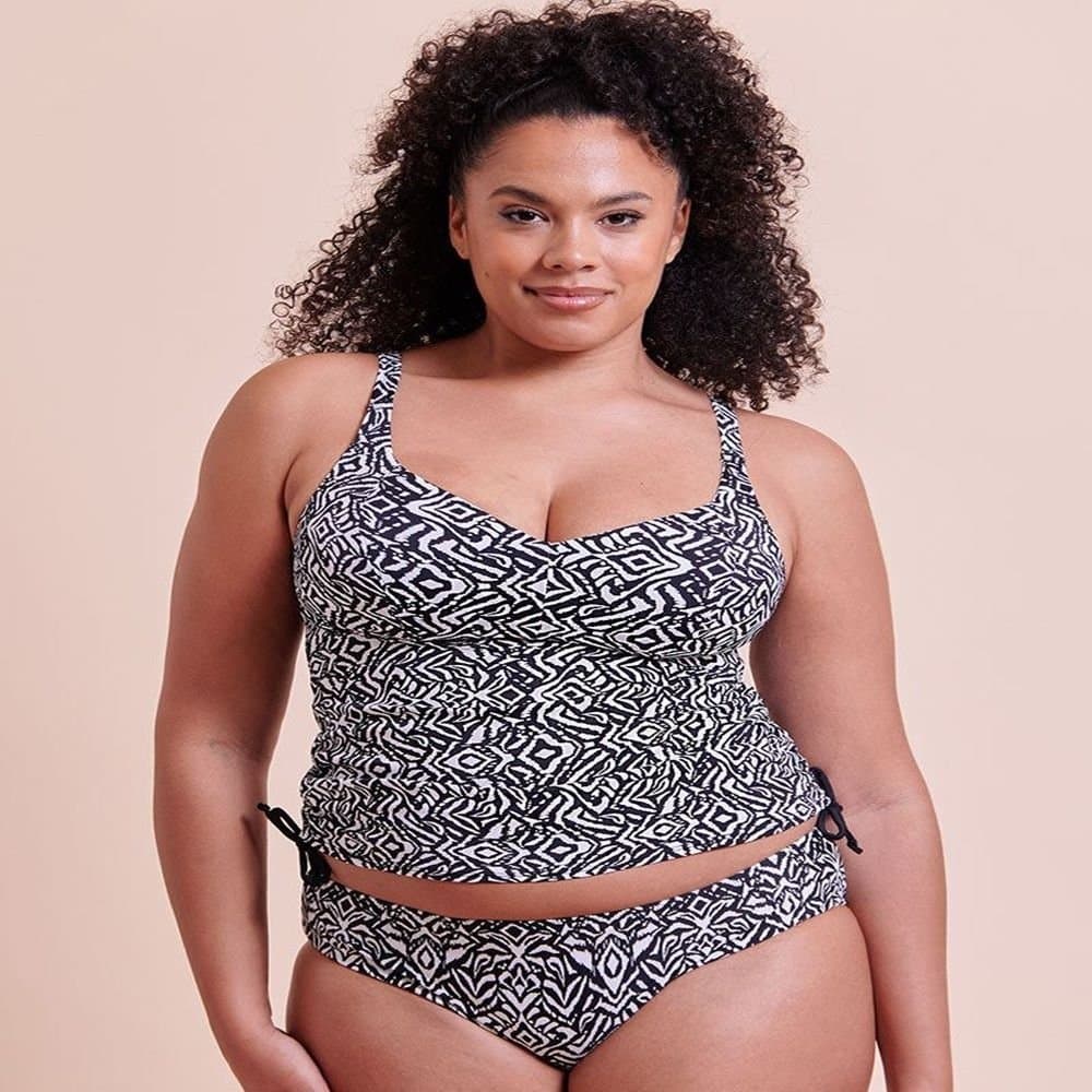 Curvy Kate Curvy Kate Women's Wild Horizon Non-Wired Multiway Tankini Top Swimwear in Black