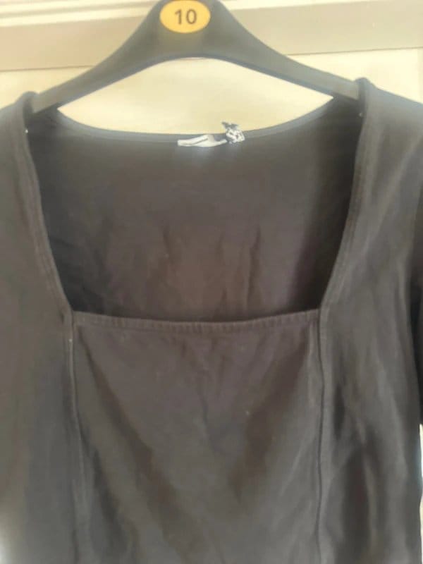 ASOS Design Black Ruched Top