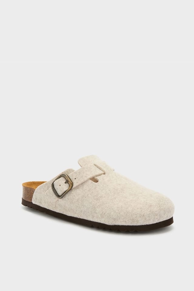 Scholl Scholl Women's Fae Felt Clog Grey in Beige - 2