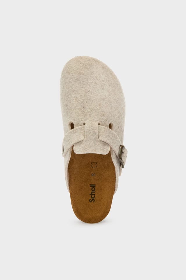 Scholl Scholl Women's Fae Felt Clog Grey in Beige - 3