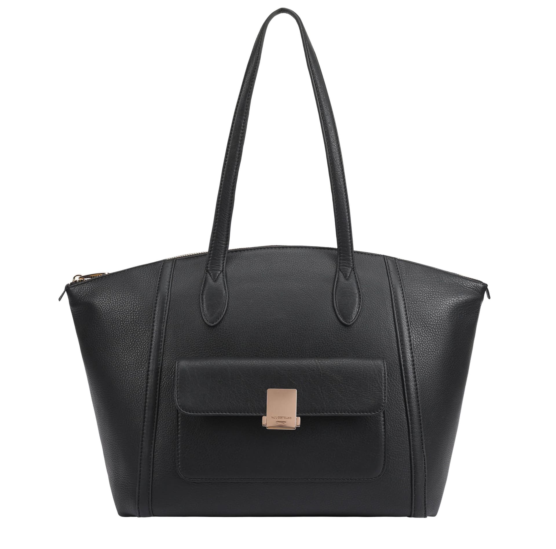 Paul Costelloe Paul Costelloe Women's Shiriya Leather Shoulder Bag in Jet Black