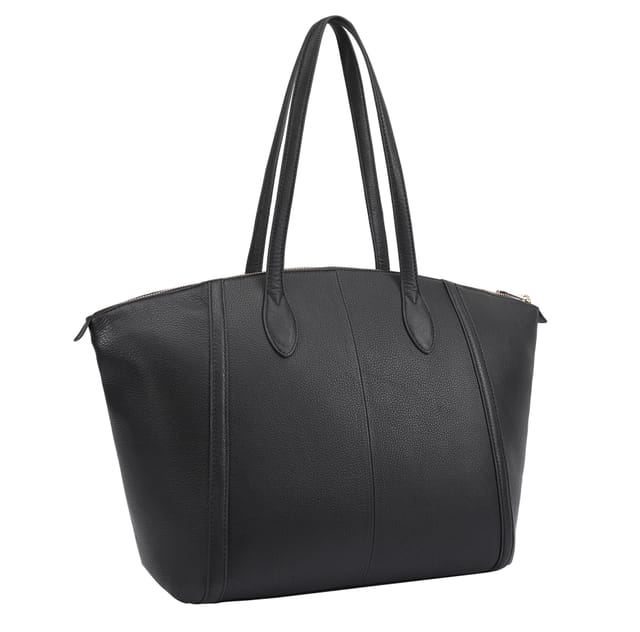 Paul Costelloe Paul Costelloe Women's Shiriya Leather Shoulder Bag in Jet Black - 2