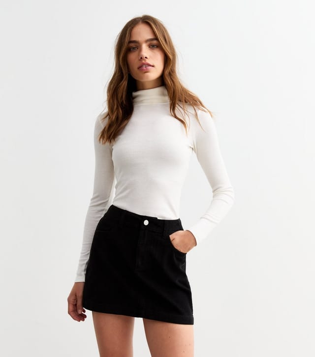 New Look Women's Black Corduroy Mini Skirt New Look - 3