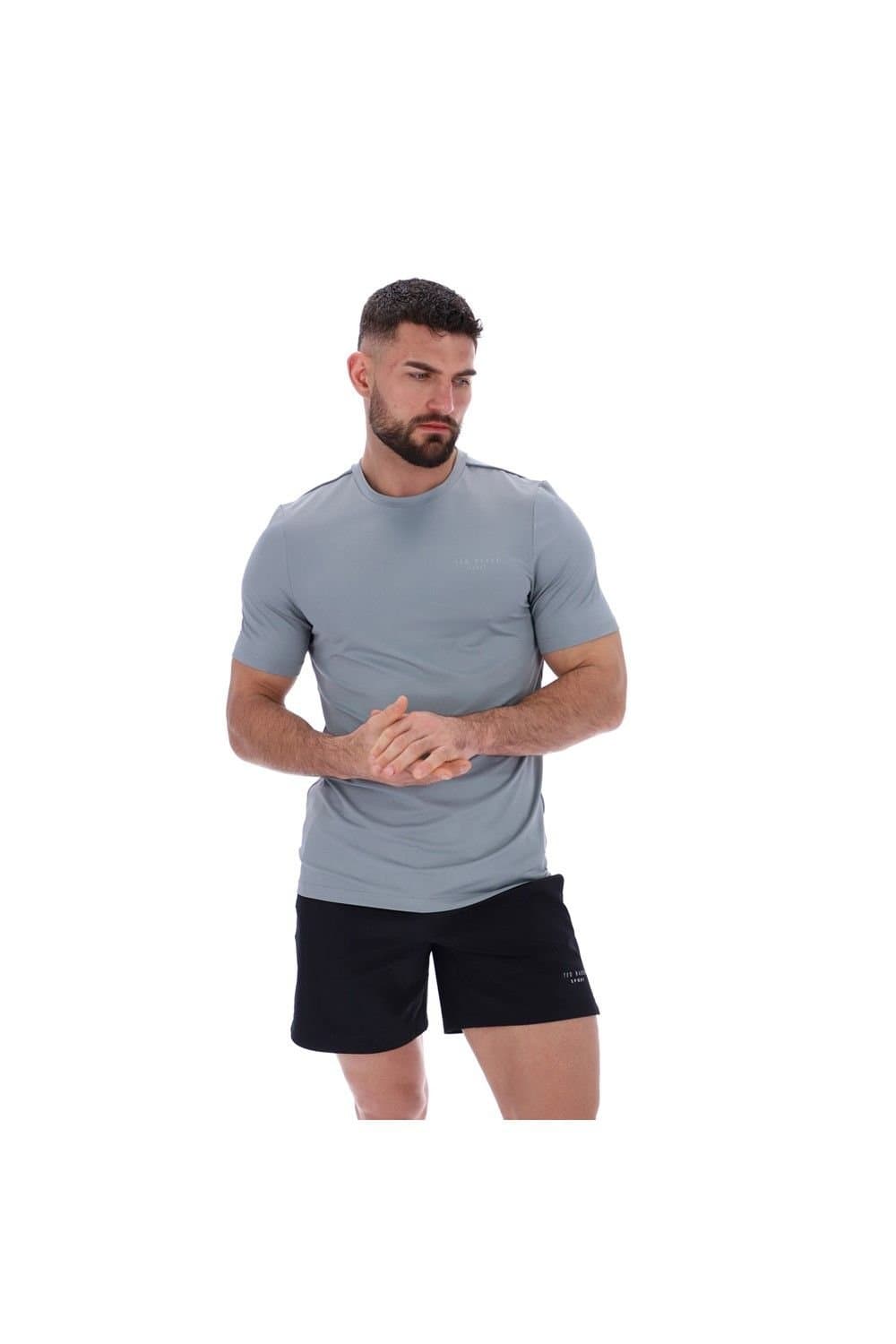 Ted Baker Ted Baker Men's Sam Aeroflow Running T-Shirt in Grey