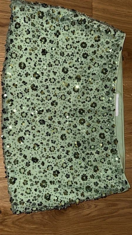 Bershka bershka green sequin ibiza style skirt