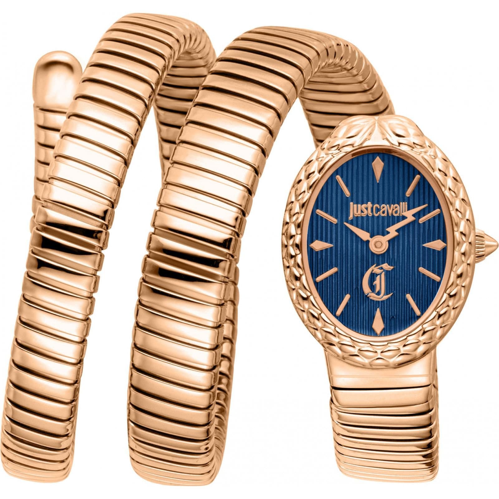 Just Cavalli Just Cavalli Women's JC1L391M0035 Signature Snake 22mm Quartz Watch in Rose Gold