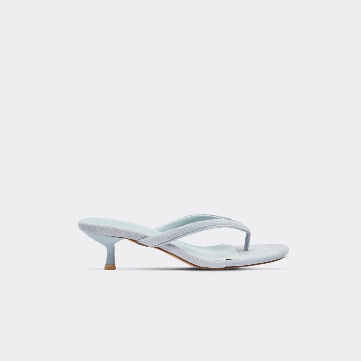 EGO Darth Thong Strap Low Heeled Mule In Blue Faux Suede, Women's Size UK 3 - 1