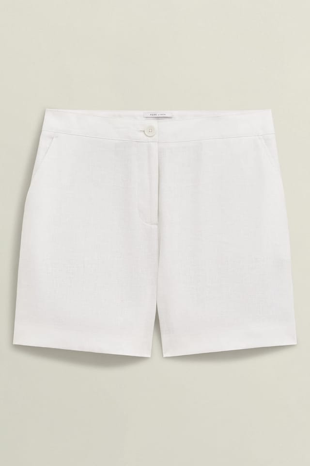 Hobbs London Hobbs London Women's Chelsea Linen Shorts in Natural White - 2