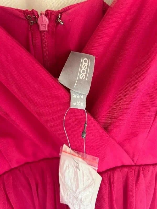ASOS Hot pink tulle midi dress