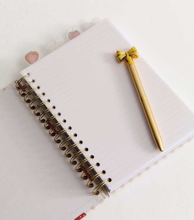 New Look Cream Berry Sweet Notebook with Ballpoint Pen New Look - 2