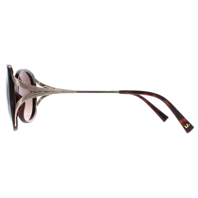 INVU INVU Women's Round Demi Gold Brown Tortoise Brown Polarized B2117 - 3