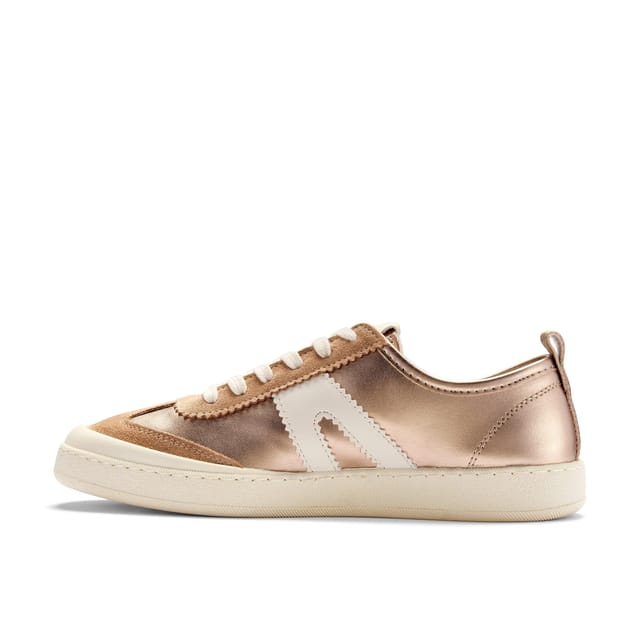 Clarks Clarks Women's Coralea Lace Gold Metallic Trainers in Rose Gold - 2